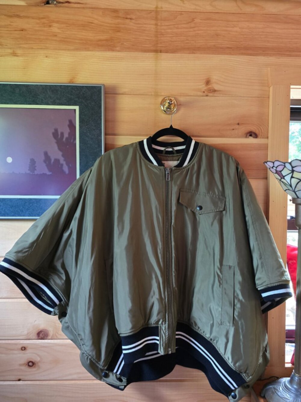 Pilcro by Anthropologie Olive Green Oversized Bomber Jacket – Size S/M